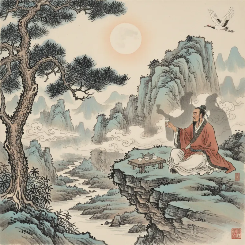 Li Bai's Moonlight Poems: Drinking Alone Under the Moon
