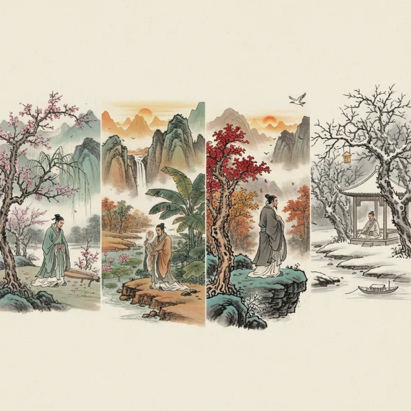 The Four Seasons in Chinese Poetry: Spring Sorrow, Summer Heat, Autumn Grief, Winter Silence